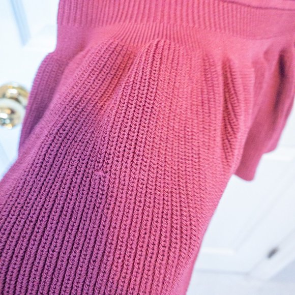 Torn by Ronny Kobo 'Kimberly' Peplum Crochet Style Knit Top Small - Picture 9 of 9